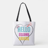 Tote Bag Hello deuxième grade (Dos)