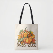 Tote Bag Hello Fall - Cosy Citrouille Patch (Devant)
