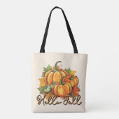 Tote Bag Hello Fall - Cosy Citrouille Patch (Dos)