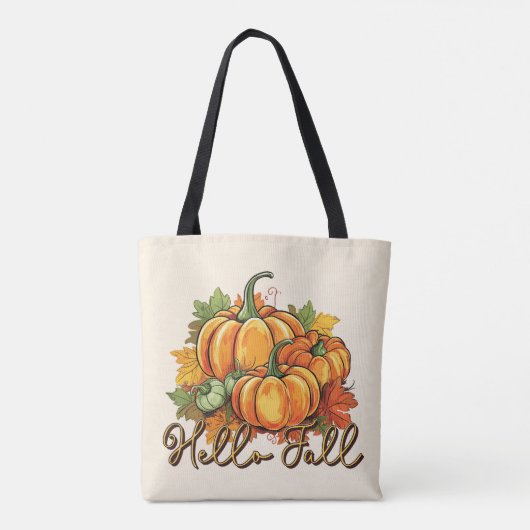 Tote Bag Hello Fall - Cosy Citrouille Patch (Dos)