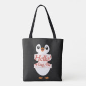 Tote Bag Hello! Hug Me - penguin costume personalization (Dos)