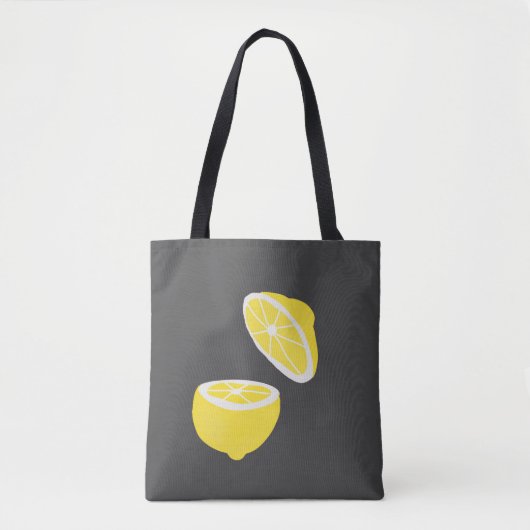 Tote Bag Hello Lemon jaune moderne fruit (Devant)