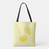Tote Bag Hello Lemon jaune moderne fruit (Dos)