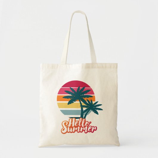 Tote Bag Hello summer lettering (Devant)