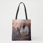 Tote Bag Hen et Rooster Rustic Farmhouse (Devant)