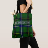 Tote Bag Henderson Tartan avec le nom de famille (De près)
