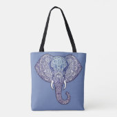 Tote Bag Henna Elephant Art design (Dos)