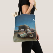 Tote Bag Henri Rousseau Dormir Gitan Lion Peinture (De près)