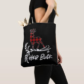 Tote Bag Her Buck Couples Matching Christmas Pajama (De près)