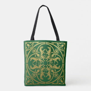 Tote Bag Herald de la Renaissance médiévale Lion Leopard Me