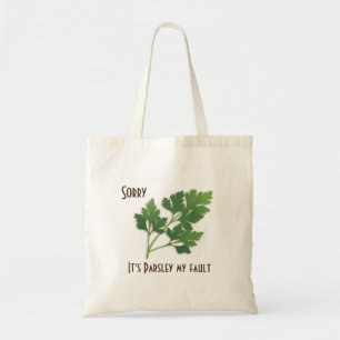 Tote Bag Herb Pun, Désolé, c'est Parsley My Fault Apron