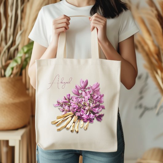 Tote Bag Herbes Astragalus Lavender Fleurs Personnalisées