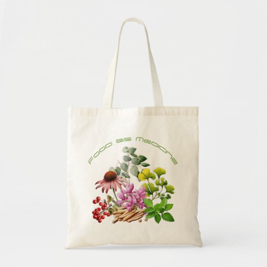 Tote Bag Herbes médicinales Conception botanique Texte cour (Devant)