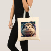 Tote Bag Hérisson adorable avec des étoiles et des cœurs (Devant (produit))