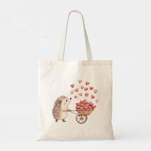 Tote Bag Hérisson des Coeurs rouges (Dos)