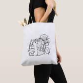 Tote Bag Hérisson et fraises (De près)