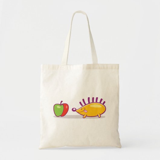 Tote Bag Hérisson Et Pomme (Devant)