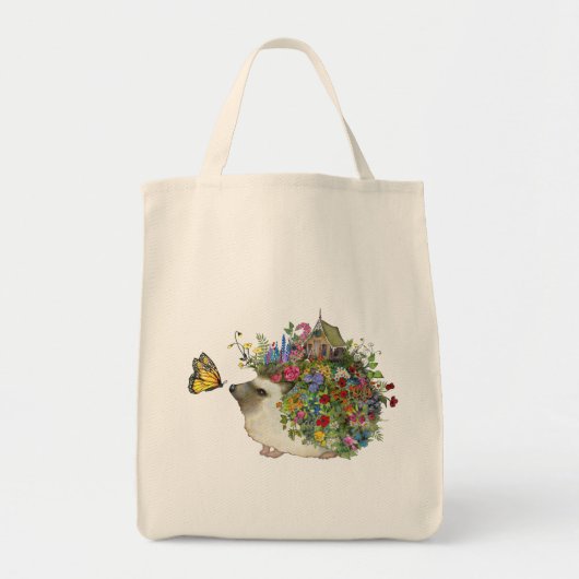 Tote Bag Hérisson Fourre-tout de jardin (Devant)
