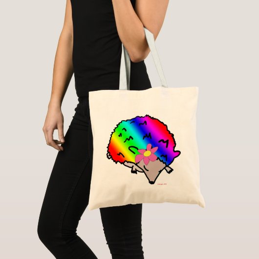 Tote Bag Hérisson Hippie Hérisson Rainbow Canvas Shopper Sa (Devant (produit))