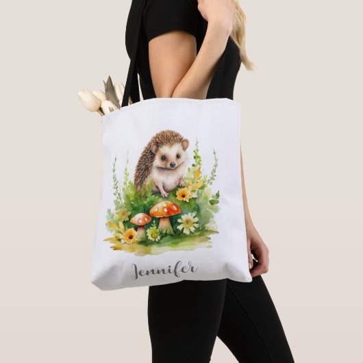 Tote Bag Hérisson personnalisé (De près)