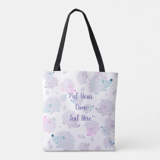 Tote Bag Hérisson personnalisé Fourre-tout (Dos)