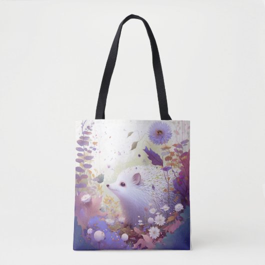 Tote Bag Hérisson Portrait Animal Peinture Forêt Faune (Devant)