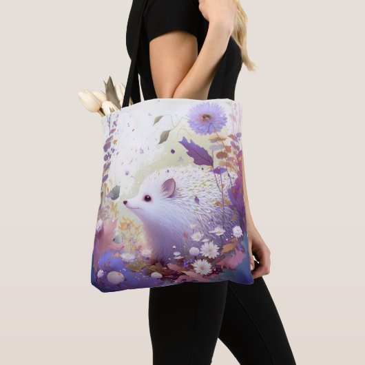 Tote Bag Hérisson Portrait Animal Peinture Forêt Faune (De près)