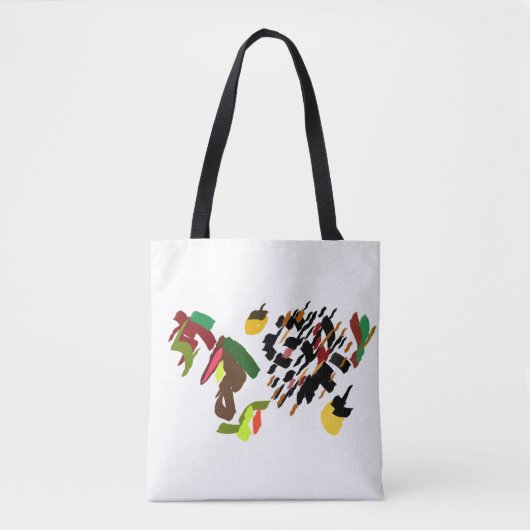 Tote Bag Hérisson roulant automne (Devant)