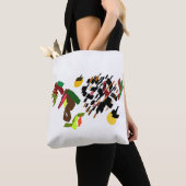 Tote Bag Hérisson roulant automne (De près)