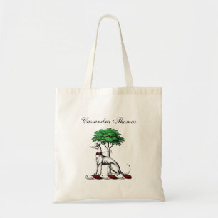Tote Bag Héritier de Greyhound Whippet avec arbre héraldiqu