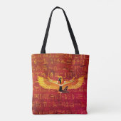 Tote Bag Héroglyphes de la princesse égyptienne d'Ambre brû (Dos)