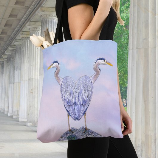 Tote Bag Heron dans le style moderne