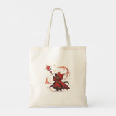 Tote Bag Héros Chat Mage Rouge Mignon (Dos)