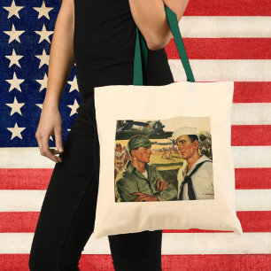 Tote Bag Héros patriotiques vintages, hommes militaires en 