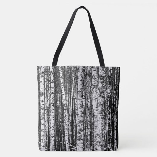 Tote Bag Hêtre, blanc et gris charbon / gris (Devant)