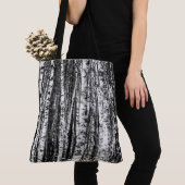 Tote Bag Hêtre, blanc et gris charbon / gris (De près)