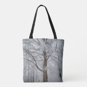Tote Bag Hêtre majestueux dans la forêt d'hiver (Dos)