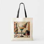 Tote Bag Heure Cocktail Mi-Siècle Nouvel An Design (Devant)