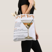 Tote Bag Heure de cocktail Obtenons une recette de martini  (De près)