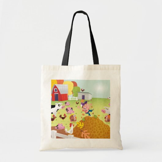 Tote Bag Heure de compter - la basse cour (Devant)