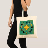 Tote Bag Heure de la surface composée Customiser le Étiquet (Devant (produit))