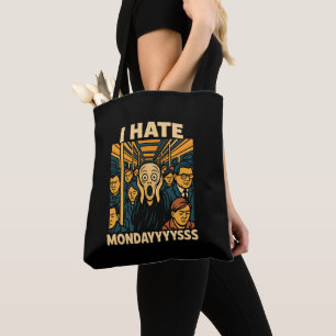 Tote Bag Heure de pointe du métro hurle haine lundi
