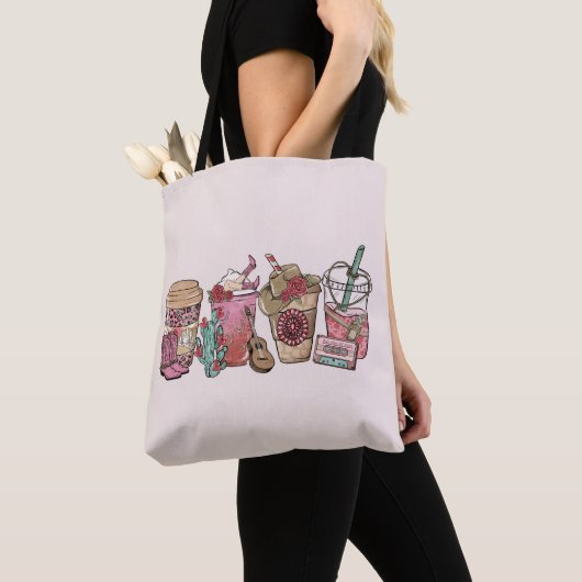 Tote Bag Heure du café Cowboy (De près)