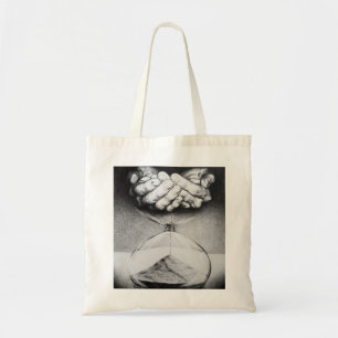 Tote Bag Heure Hébreuse mains Crayon dessin Surreal art
