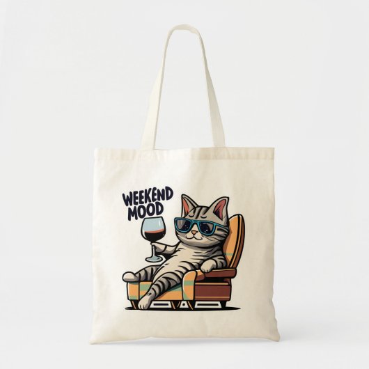 Tote Bag Heure Mood Chat Chill (Devant)