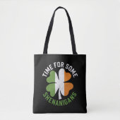 Tote Bag Heure pour certains Shenanigans Clover St Patrick' (Devant)