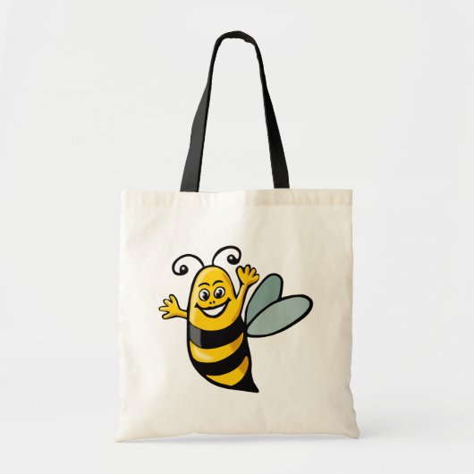 Tote Bag Heureuse abeille (Devant)