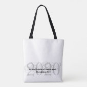 Tote Bag HEUREUSE NOUVELLE ANNÉE 2020 Customisée Écriture B (Dos)