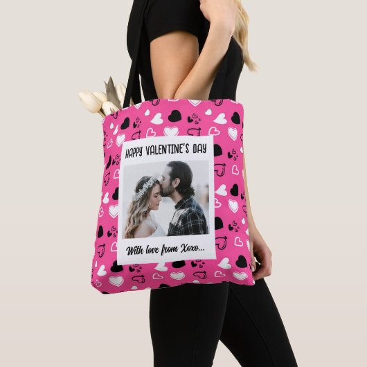 Tote Bag Heureuse Sainte-Valentin avec amour (De près)