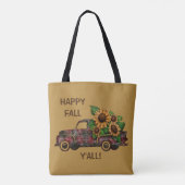 Tote Bag HEUREUSEMENT, VOUS VOYEZ ! Camion de tournesol (Dos)